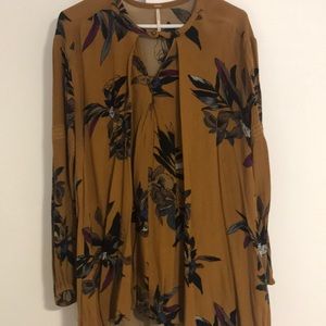 Yellow free people blouse